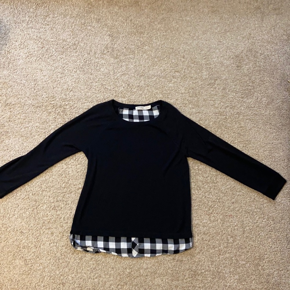 Black and white plaid shirt